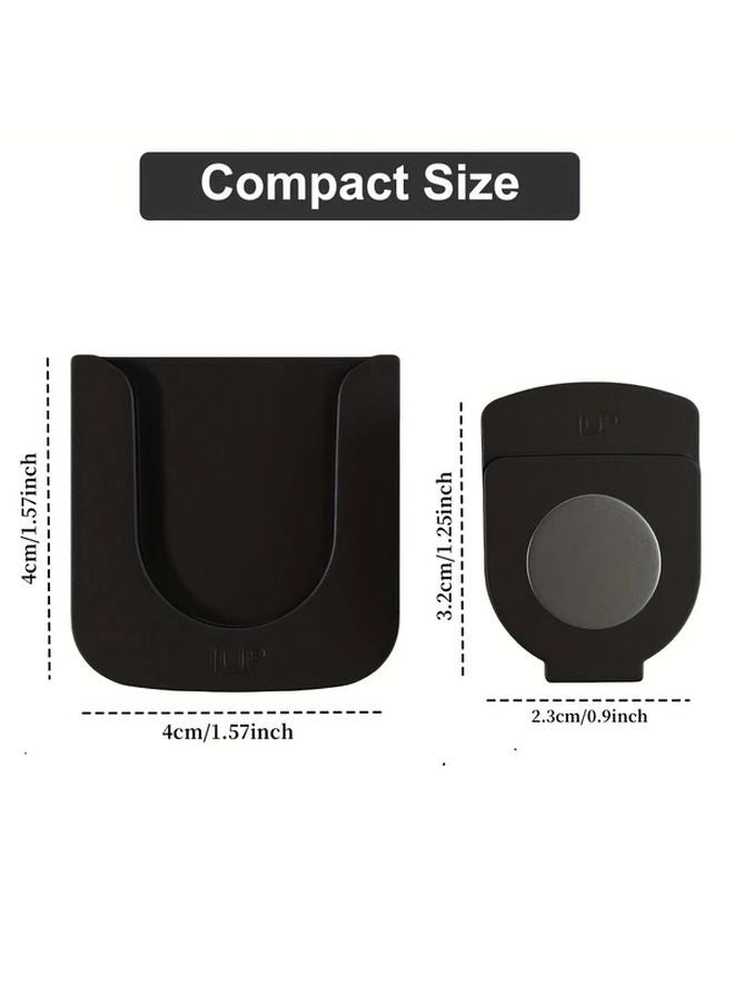 4 Gray Magnetic Hooks Wall Mount Remote Holder with Adhesive Backing for TV Fan Air Conditioner - Image 5