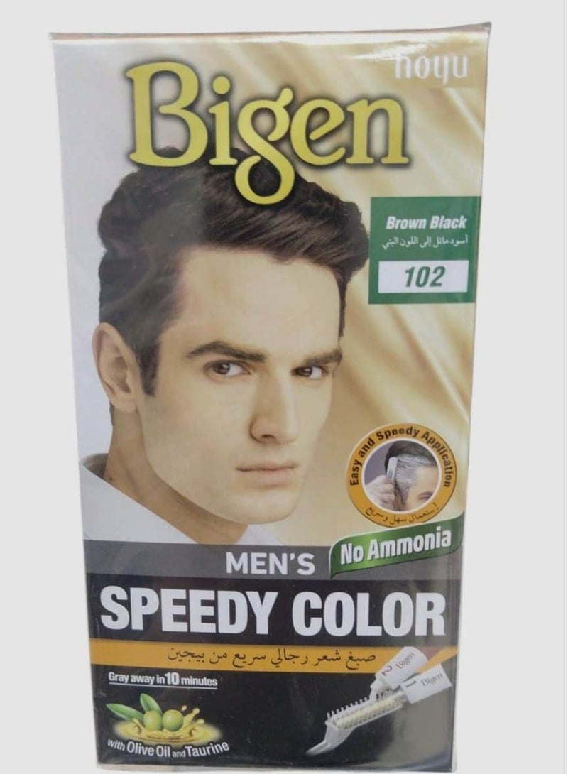 Bigen Mens No Ammonia Speedy Color Brown Black 102 - Image 2