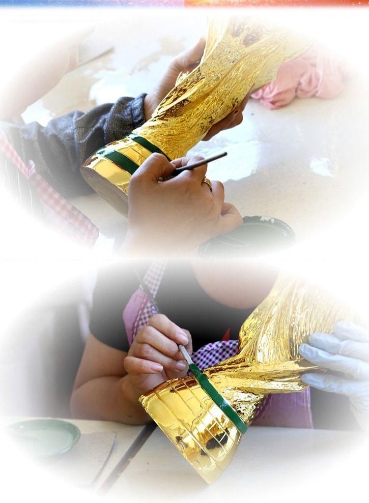 World Cup Football Trophy Gold/Green 13cm - Image 2