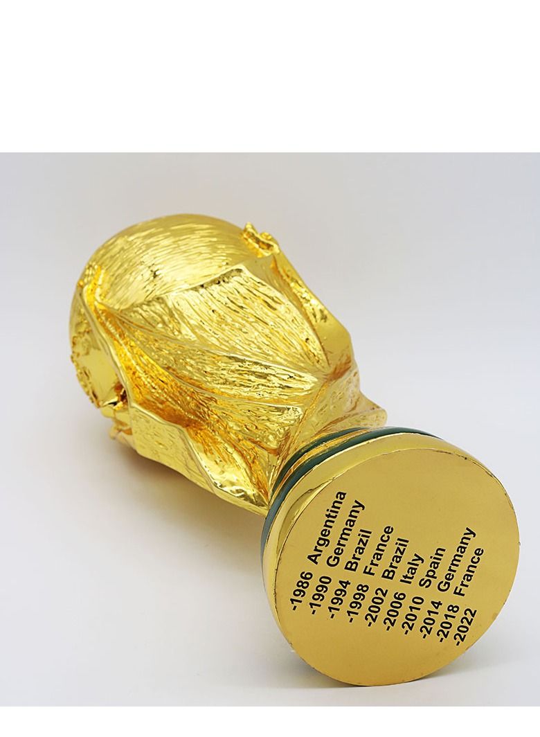 World Cup Football Trophy Gold/Green 13cm - Image 3