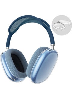 For 2024 Airpods Max2 Protective Case Apple Head-mounted Airpodsmax Earmuff Case-Color:Transparent Blue-Model:airpods Max