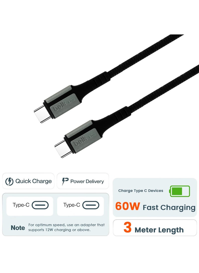 بيلك - كابل شحن سريع 60 وات C-Typ من Belk بطول 300 سم BL-S13 - Image 1