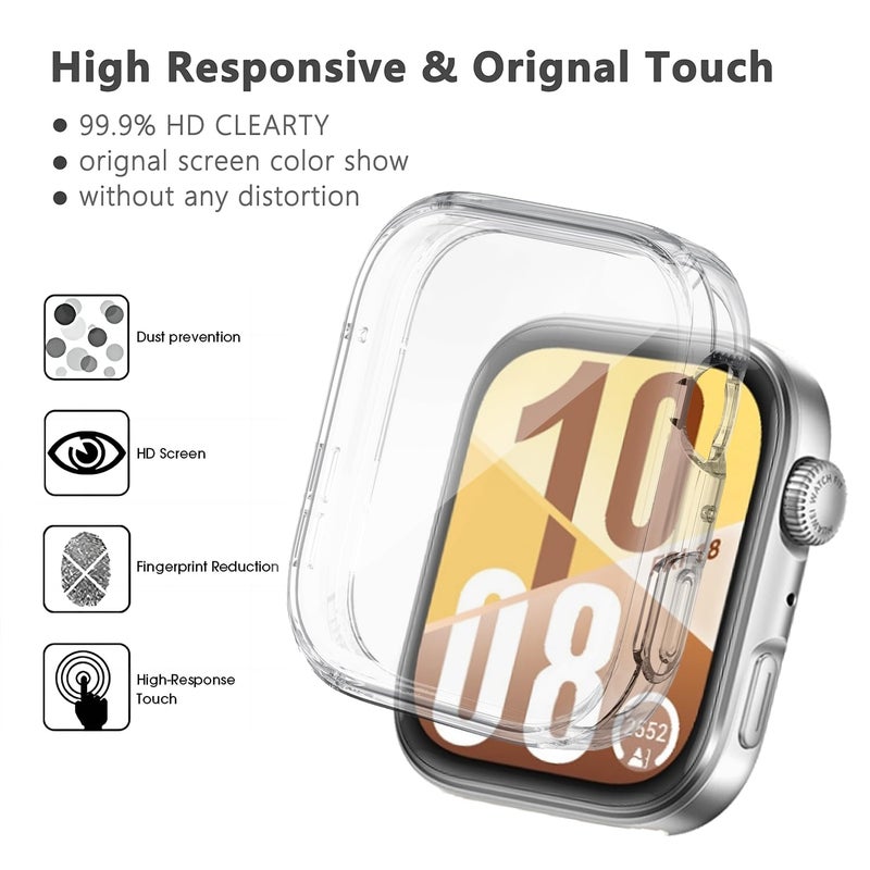 USTIYA Case for Huawei Watch Fit 4 Case Smart Watch Screen Protector Cover, Flexible Silicone - Image 3
