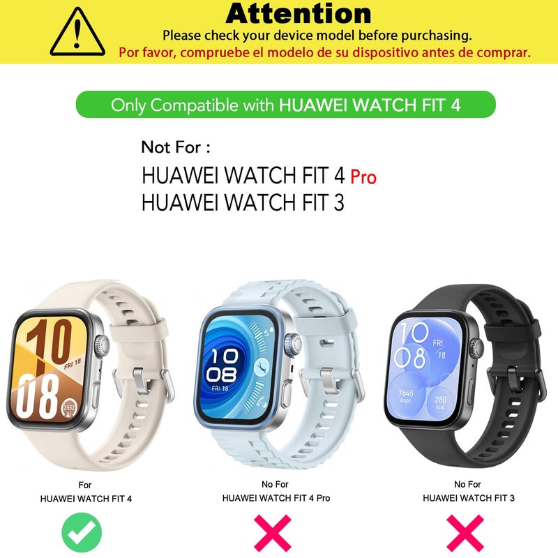 USTIYA Case for Huawei Watch Fit 4 Case Smart Watch Screen Protector Cover, Flexible Silicone - Image 2