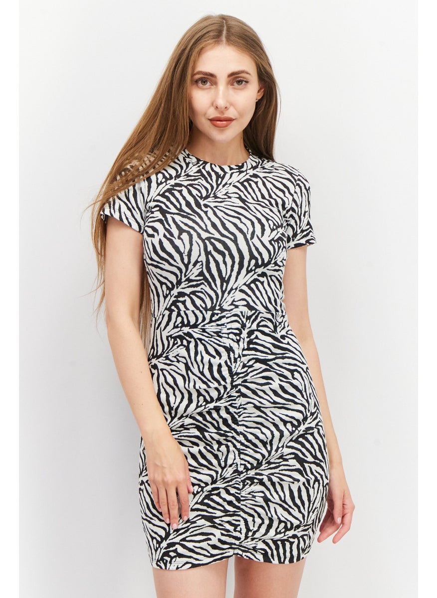 Women Animal Print Mini Casual Dress, Black - pzsku/Z20E878398D850B98E67FZ/45/_/1728397080/acba2a9d-8fa7-4a3c-8458-e06f4bcd4a77