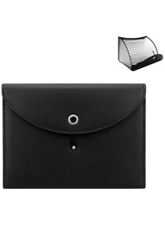 Excefore A4 Envelope File Holder, Waterproof Document Bag, Lightweight PU Leather Multifunction Portfolio, Document File Folder, File Organizer Storage Case for Paper Document Tablet Case  - Image 1
