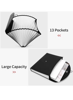 Excefore A4 Envelope File Holder, Waterproof Document Bag, Lightweight PU Leather Multifunction Portfolio, Document File Folder, File Organizer Storage Case for Paper Document Tablet Case  - Image 4
