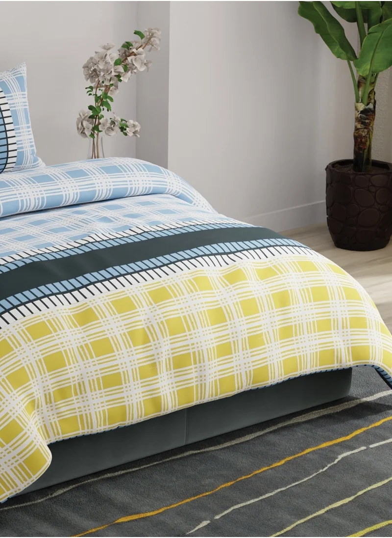 يونايتد كولورز أوف بينتيون United Colors of Benetton Rainbow 210 TC Super King Bedsheet with 2 Pillow covers Multi