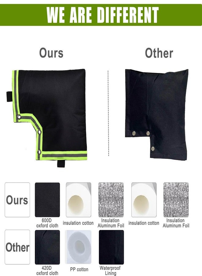 WNATN Insulated Backflow Cover - 13" W x 12" H, Winter Freeze Protection, Sprinkler Valve Protection Pouch (Black) - Image 4