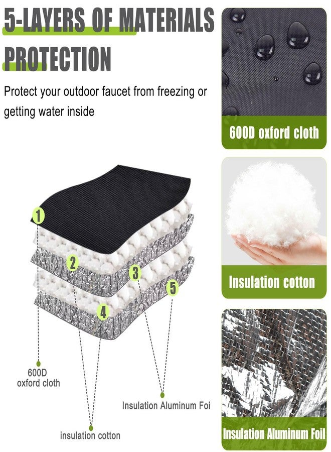 WNATN Insulated Backflow Cover - 13" W x 12" H, Winter Freeze Protection, Sprinkler Valve Protection Pouch (Black) - Image 3