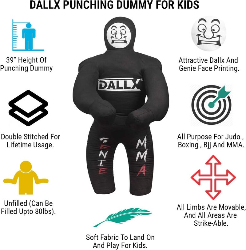 DALLX Kids Grappling Dummy for Fitness Training Practice Wrestling Judo Karate MMA Punching Dummy for Kids Jiu-Jitsu - UNFILLED - Image 2