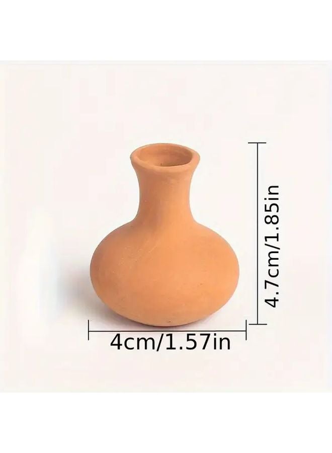 Miniature Vintage Terracotta Vase Model 3 060 Small Plant Pot For Dollhouse Office Decor - Image 3