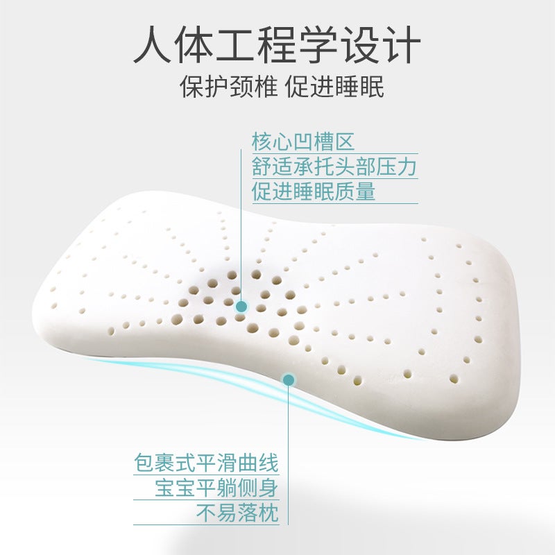 Children'S Pillow Double-Layer Adjustable Second-Generation Upgrade Washable Cotton Memory Foam Neck Protection Breathable Kindergarten Nap Pillow - Image 4