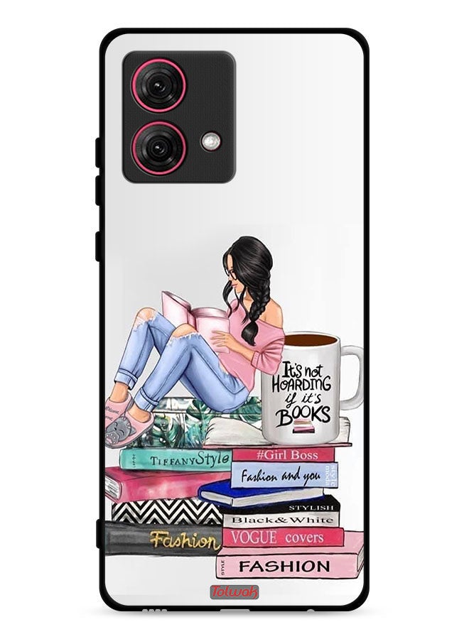 Tolwak Motorola Moto G84 5G Protective Case Cover Girl And Fashion Books Art - Image 1
