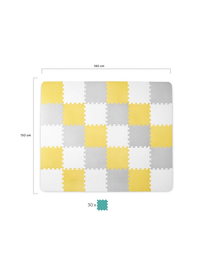Kinderkraft 30 Pieces Puzzle Play Mat Luno, Educational Playmat, Soft Foam Floor, Waterproof, Easy To Clean, No Harmful Substances, Foldable, For Kids Baby, 150X180 Cm - Multicolour  - Image 5