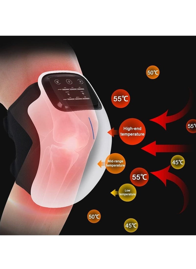 vesus Knee Massager with Heat and Kneading for Pain Relieï¼ŒInfrared Heated Vibration Physiotherapy for Arthritis Massagerï¼ŒCramps and Joint Warmer Rechargeable LED Display - Image 3