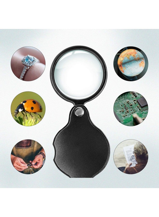 Wapodeai 2Pcs 10X Small Pocket Magnify Glass Apply To Reading Science Jewelry Hobbies Books - Image 5