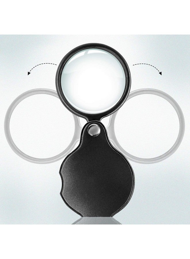 Wapodeai 2Pcs 10X Small Pocket Magnify Glass Apply To Reading Science Jewelry Hobbies Books - Image 2