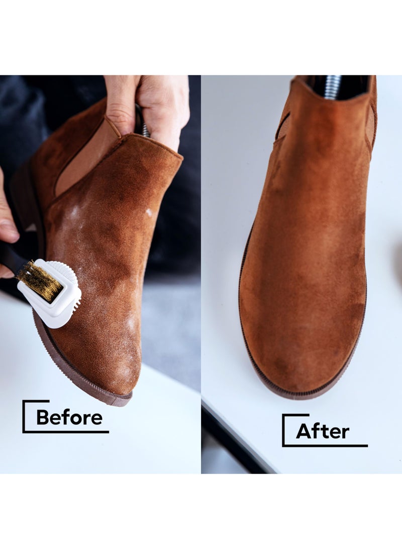 NXT Quality Nubuck And Suede Multifunctional 4-Sided Cleaning Shoe Brush, Brass Bristle, Cleans And Gives Perfect Nap - Image 3