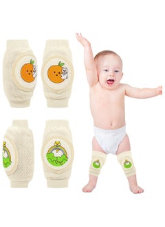 Oasisgalore 2 Pairs Baby Knee Pads for Crawling, Anti-Slip Adjustable Elastic Protect Toddlers Knees  - Image 1