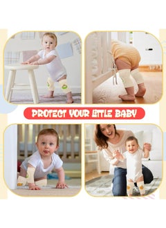 Oasisgalore 2 Pairs Baby Knee Pads for Crawling, Anti-Slip Adjustable Elastic Protect Toddlers Knees  - Image 2