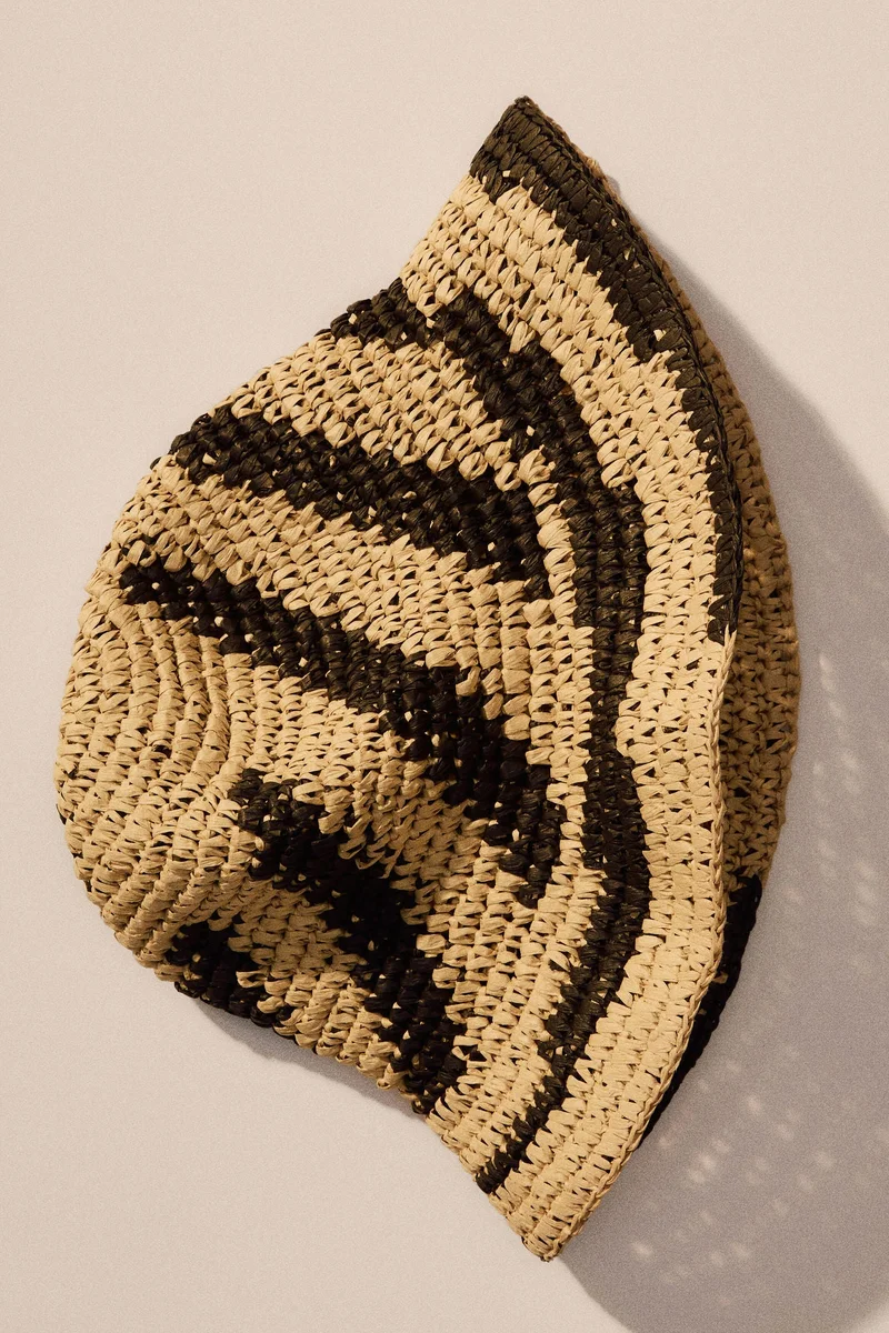 H&M Handmade straw bucket hat