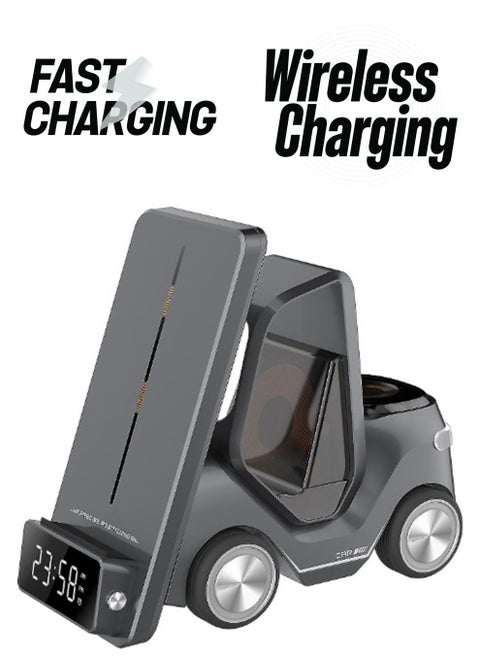Fend Truck Design Multi Functional Fast Wireless Charger Dock Station For Smart Phones Smart Watches and Other Wireless Charging Supporting Devices