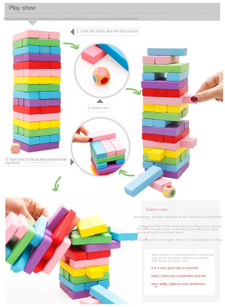 Y&D 48 Pieces Of Colorful Drawing Blocks Toy  - Image 2