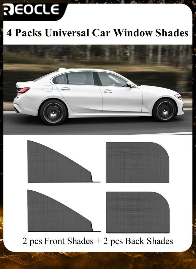 ريوكل ستائر نوافذ السيارات العالمية، 4 مجموعات، ستائر نافذة جانبية، شبكة قابلة للتنفس، ستائر نافذة خلفية للسيارة للأطفال، للتخييم في الليل والخصوصية - Image 1