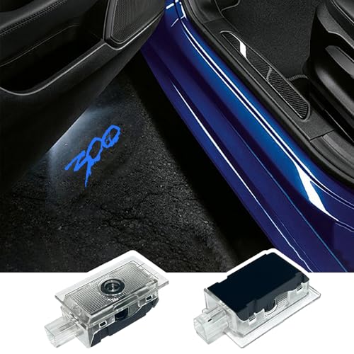 JUNMEI 2PCS LED Car Door Logo Projector Lights for 300 300C 300S 2005-present Ghost Shadow Light Laser Courtesy Step Lights Puddle Lamp Accessories (Blue) - Image 1