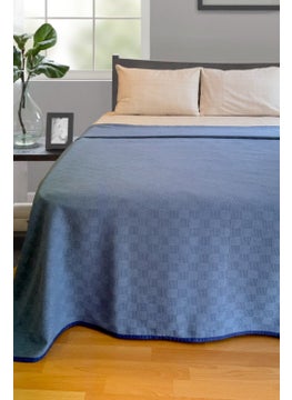 Alla Turca Double Natural Cotton Pike Set Indigo  - Image 1