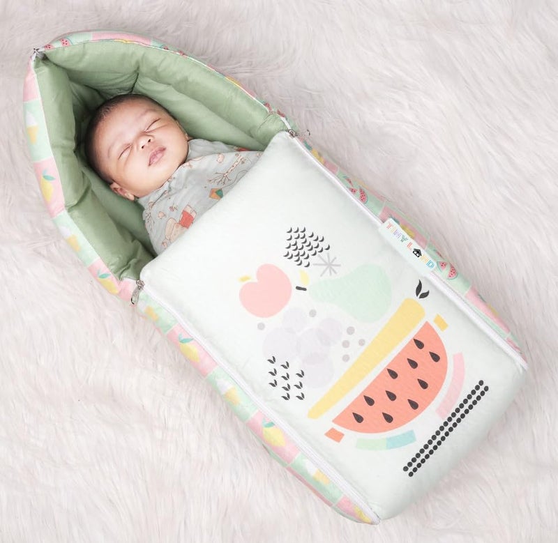 NEW COMERS® 3 in 1 Baby Bed, Sleeping Bag & Carry Nest, Cotton Baby Bedding for New Born & Infant, Travel Friendly Portable Bassinet, for Baby Carrying & co Sleeping, Unisex Baby Sleeping Bed-856 - Image 5