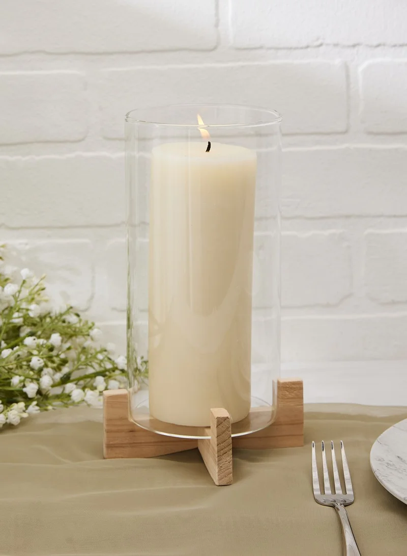 Ginger Ray Table Decor - Glass And Wooden Candle Holder