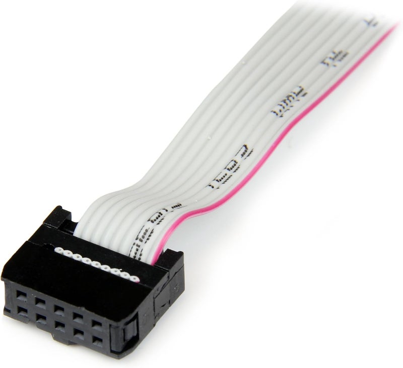 Star Tech .com 16in (40cm) 9 Pin Serial Male to 10 Pin Motherboard Header Slot Plate - motherboard Serial Port Adapter (PLATE9M16), Gray - Image 2