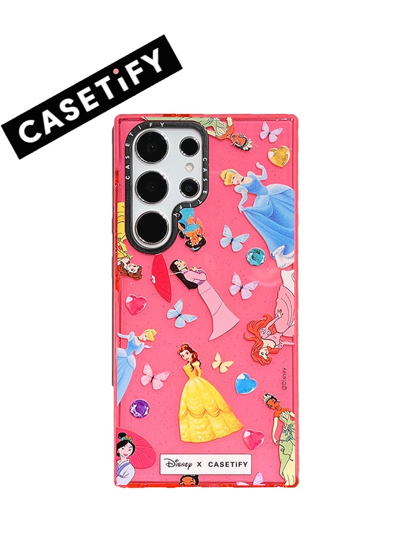 Casetify Samsung Galaxy S23 Ultra - Enchanted Princess Sparkle Series Case in Festive Fuchsia - Image 1