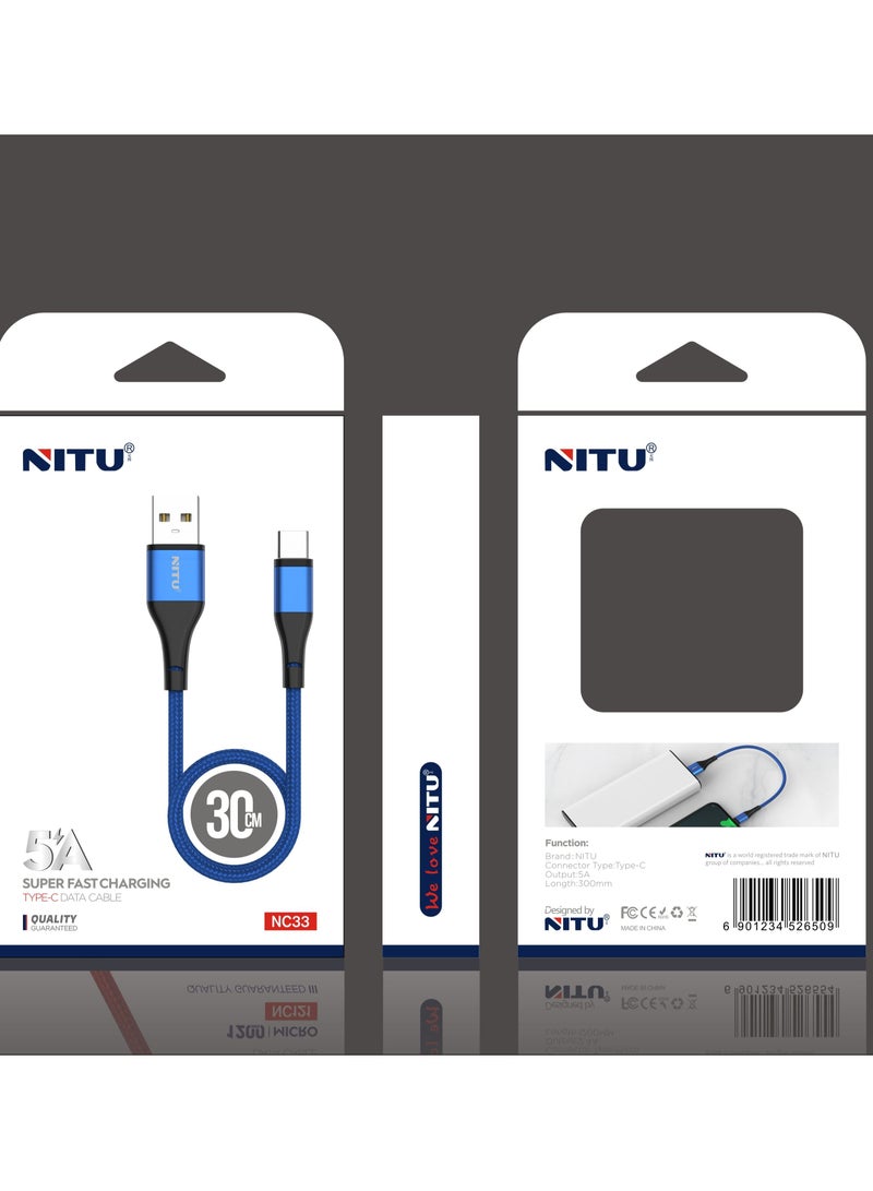 نيتو Nitu Super Fast Charger USB To Type–C Data Cable - Image 1