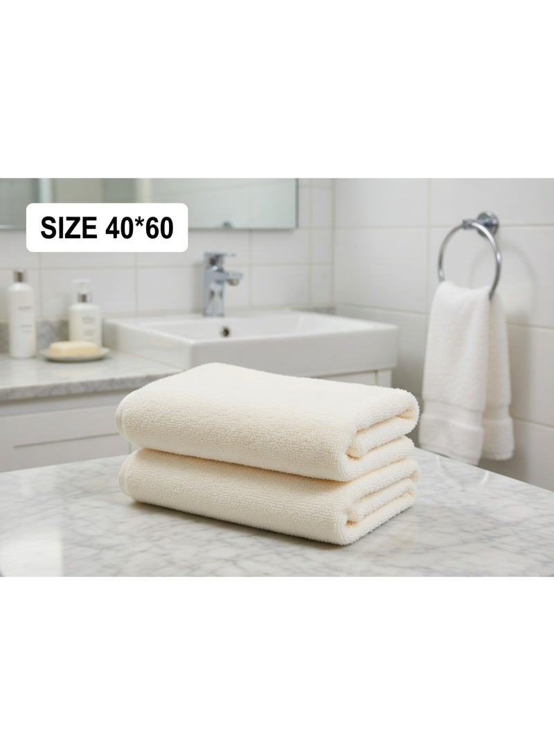 Notte Bianca 2 Peaces  Hand Towel 40X60 Off White Soft Excellent Absorbing 500 Gsm - Image 2