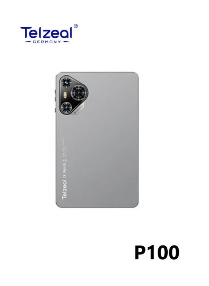 تلزيل P100 10.1" Android 13 Tablet with 5G Wi-Fi, Dual SIM, 8GB RAM, 512GB ROM, 8000mAh Battery, Wireless Keyboard & Mouse, Lightweight Office Bundle – Grey - Image 2