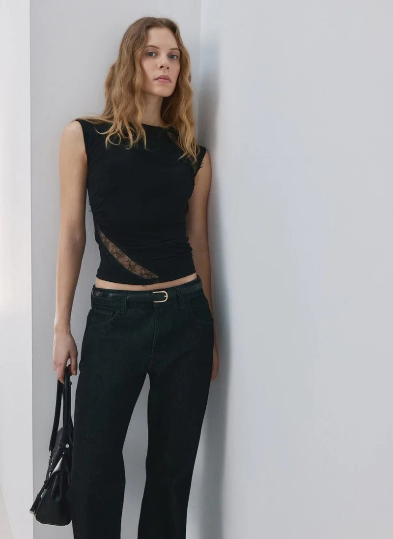 مانجو Ruched fitted top