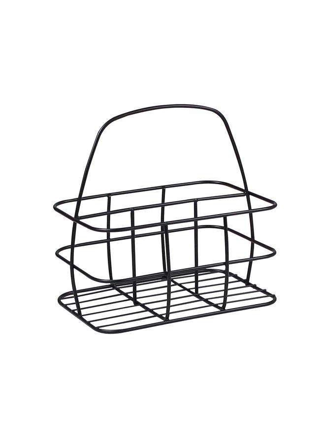 Spectrum Diversified Condiment Caddy/Napkin Holder, Black, Condiment Holder Table Stand Caddy - Image 1