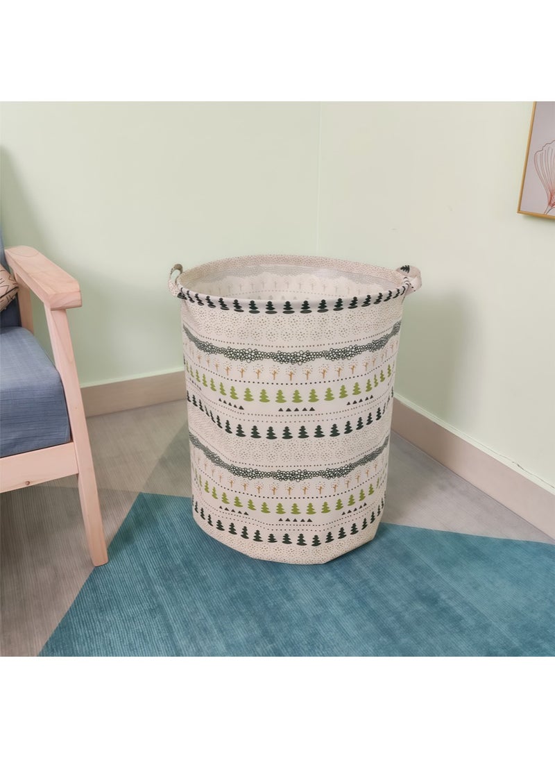 Leon Home Cotton and linen + waterproof inner woven laundry basket, dirty clothes basket, freestanding laundry basket, suitable for bathroom and bedroom with handle handmade - Image 4