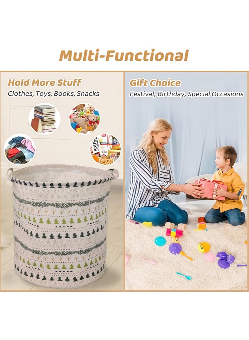 Leon Home Cotton and linen + waterproof inner woven laundry basket, dirty clothes basket, freestanding laundry basket, suitable for bathroom and bedroom with handle handmade - Image 3