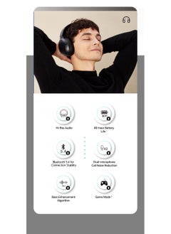 Honor Choice Honor Choice VZ Sport Mate Headphones 80 Hours Battery Life Black  - Image 5
