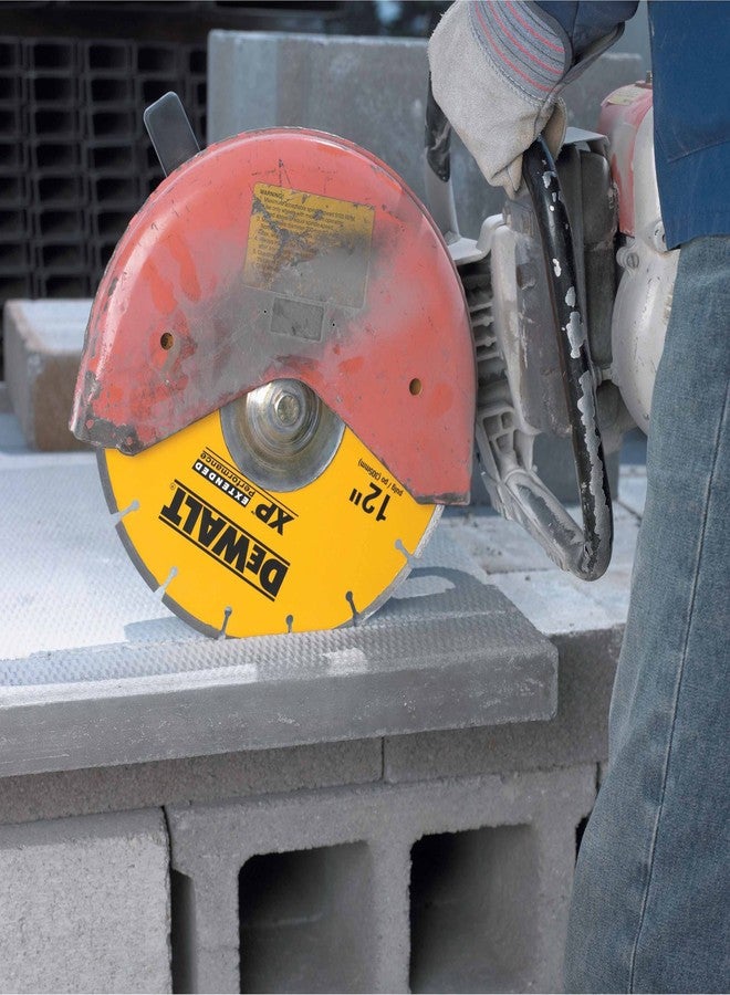 ديوالت شفرة المنشار الماسية المجزأة للقطع الجاف DEWALT DW4747 XP مقاس 12 بوصة مع محور مقاس 1 بوصة للإسفلت والطوب والخرسانة - Image 3
