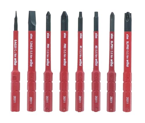 Wiha ويها 28789 مجموعة مفاتيح عزم معزولة مكونة من 11 قطعة (10-50 إن/رطل) ومجموعة شفرات سليم لاين - Image 3