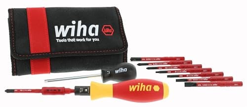 Wiha ويها 28789 مجموعة مفاتيح عزم معزولة مكونة من 11 قطعة (10-50 إن/رطل) ومجموعة شفرات سليم لاين - Image 1