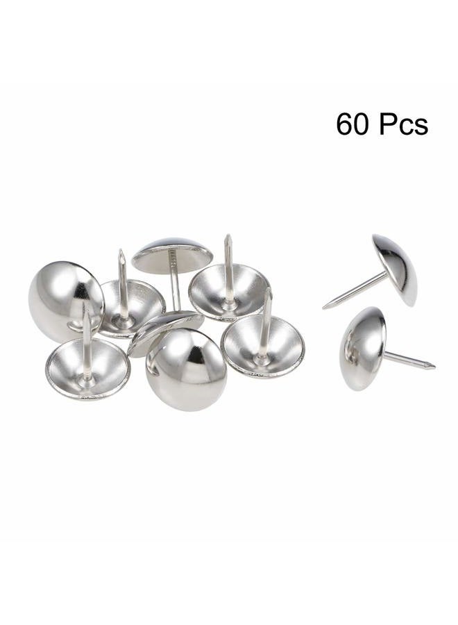 uxcell Upholstery Nails Tack 11mm Head Dia Stainless Steel Round Thumb Push Pins 19mm x 23mm, 60 Pieces - Image 2