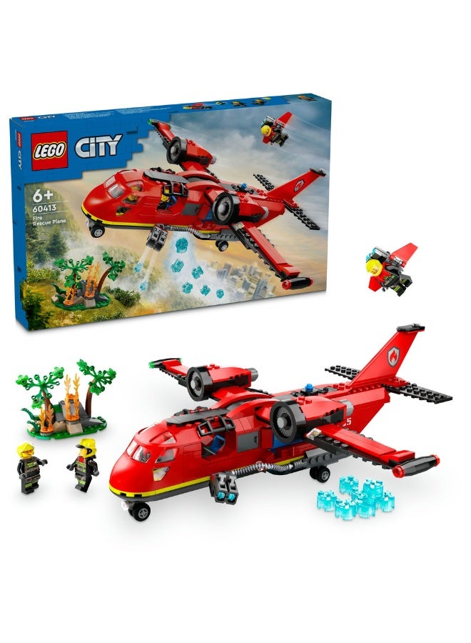 LEGO City Fire Rescue Plane Toy for Kids Aged 6 Plus 60413 (Age 6+, 478 Pieces) - Image 1