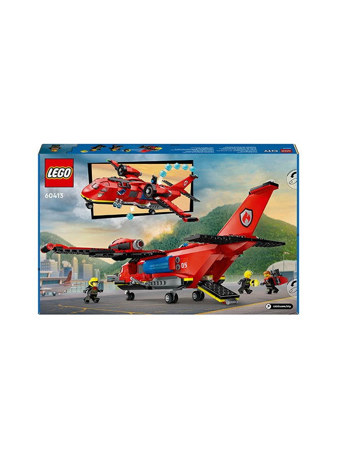 LEGO - 60413 City Fire Rescue Plane Toy For Kids And Fans Of Firefighter Toys, Fun Birthday Gift Idea For Boys And Girls Aged 6 Plus Who Love Imaginative Play, Includes 3 Minifigures (478 Pieces) - Image 1