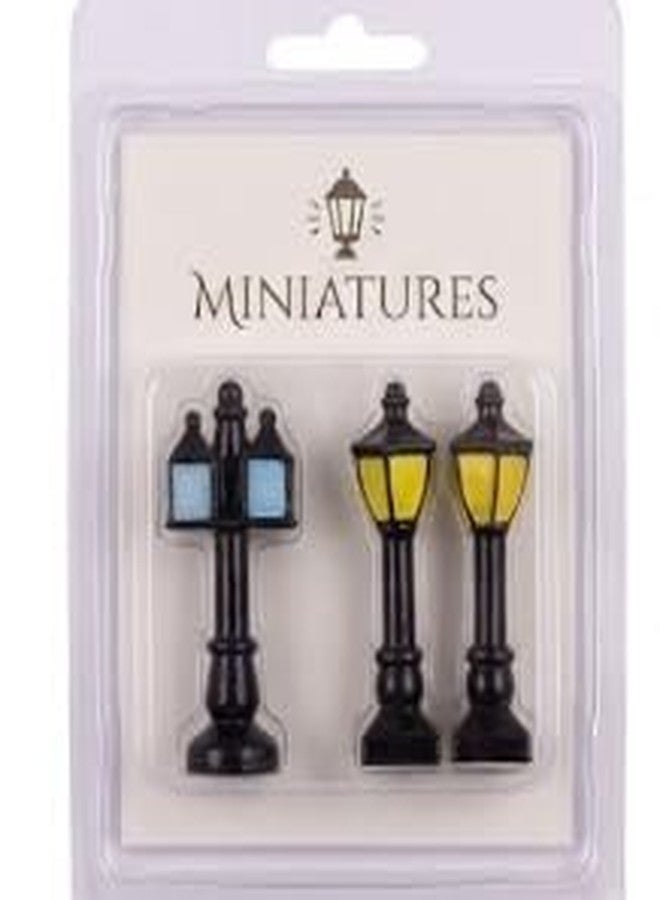 53 Arts Miniature Street Lamp Set (4 PCS) – LED Architectural Model Lights for DIY Crafts, Dollhouse Decor, Mini Garden & Model Building Accessories - Image 1